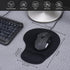 JIKIOU 2 Pack Mouse Pad, Ergonomic Mouse Pads with Comfortable Gel Wrist Rest Support and Smooth Cloth, Non-Slip PU