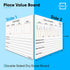 SCRIBBLEDO Place Value Board 9" x 12", Double Sided Dry Erase Boards for Teaching Place Values in Math