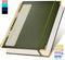 Spiral Notebook Journal 8.5” x 11”, 300 Pages Hardcover Leather Lined for Women Men, Olive Green