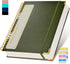Spiral Notebook Journal 8.5” x 11”, 300 Pages Hardcover Leather Lined for Women Men, Olive Green