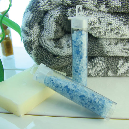 The Beadsmith Clear Plastic Tubes - 2.5-Inch Round Tubes, 9/16 Inches Diameter, Hanging Caps, Bag of 100