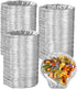 Deskium 200 Disposable Aluminum Foil Clam Shell Trays For Seafood, Mini Oyster And