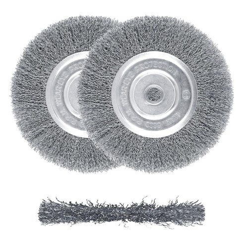 ZORUNNA 2Pcs 6 Inch Wire Wheel for Bench Grinder, High-Quality Brush for Cleaning Rust from Car Parts