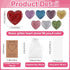 DatingShiny 96 Sets Pocket Hug Token Bulk Natural Heart Crystals with Hug Cards and Organza Bags Pocket Hug Heart