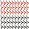 Glarks 60Pcs 53MM Insulated Alligator Clip Clamp Assortment Kit - Red Black Electrical Test Clamps for Testing