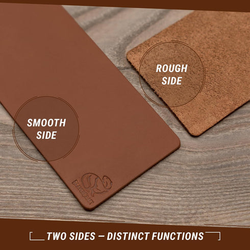 BeaverCraft Stropping Leather Strop for Knife Sharpening, Kit with Honing Strop and Polishing Compound