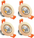 LightingWill 2inch LED Dimmable Downlight, 3W COB Recessed Ceiling Light, Warm White