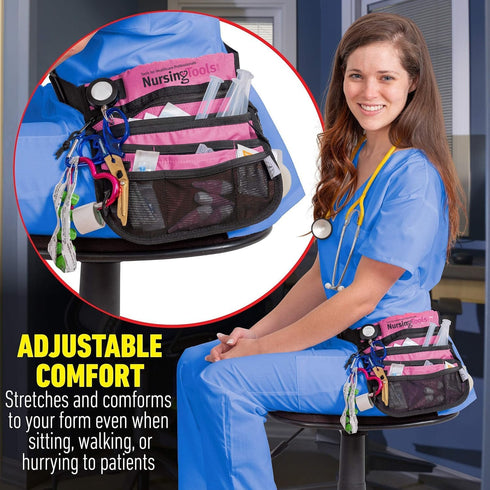 Pack Kangapak Nurse Fanny Multi Compartment Waist Organizer Tool Bag for Students, Practitioners & Medical
