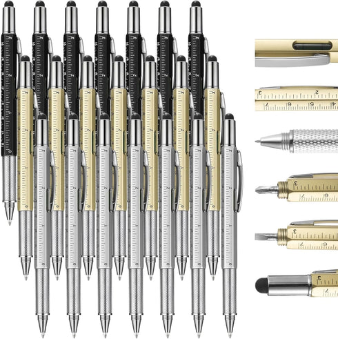 Skdqiee Multi Tool Pens, 30 Pcs Multitool Pens with Refills, 6 in 1