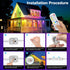 NovaFloat 148FT 54LEDs IP67 RGB Permanent Outdoor Lights, Control, Waterproof Under Eave Lighting with Remote, DIY