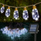 Solar Outdoor String Lights 24Ft Vintage Hemp Rope Solar Lights with 20