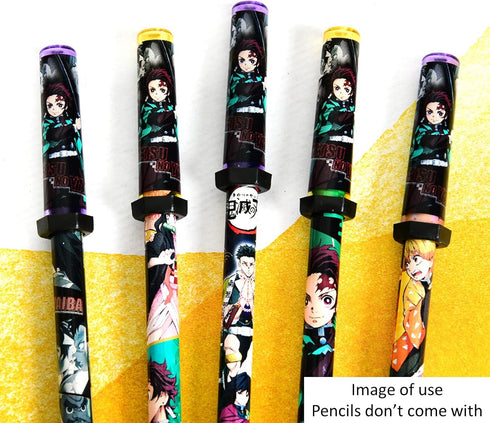 SUN-STAR Plastic Pencil Cap with Anti-Rolling Ring, Pack of 5 C5034620 B