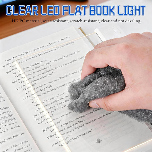 Generic 3 Smart Led Reading Light, Book Light Treasure Box, Rechargeable Clear LED Flat Reading Light with Colors