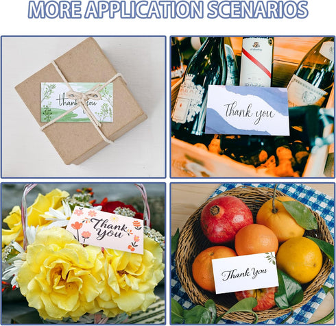 WTYONZEL Business,2" 3.5" Packaging Thank You Cards for Small x Essential Customer Appreciation Notes & Supplies,Thank