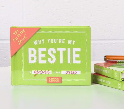 Knock Knock Why You're My Bestie Book, Fill-in-the-Blank Gift Journal, 4.5 x 3.25-Inches