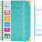 Spiral Notebook, 365 Page Hardcover College Ruled, 8.5" x 11", Large Leather Journal for Men Women, Teal