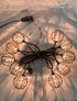 8.5Ft 10L Outdoor Decorative Patio Lights, Beaded Copper Wire Ball Style Lantern Lights, Connectable Weather-Resistant