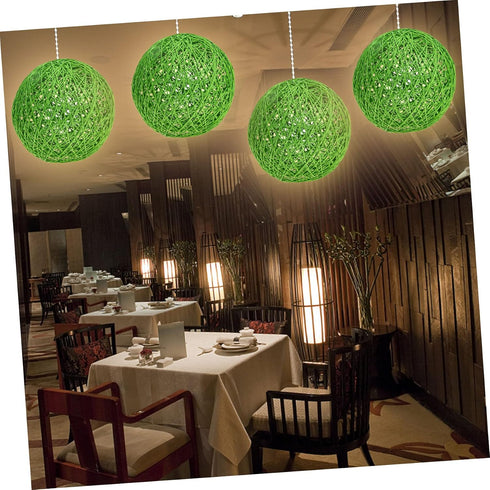 DIYEAH Paper Sphere Lamp Shade Green Decorative Light Cover for Ceiling Table and Floor Lamps Warm Atmosphere Bedroom