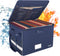ENGPOW File Box with Lock - Fireproof Document Box with Zipper Lid, Portable Organizer for Hanging Letter/Legal Folder