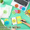 Gersoniel 10 Packs 3" Smile Sticky Notes, Round Smile Face Self Stick Note Pads, 30 Sheets Each for Office