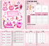 Food and Fitness Journal for Women, Weight Loss Tracker Planner, Workout Diary, 138 Pages, 8.5 x 11 with Calorie Counter
