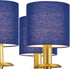 Lamp,Set 2,Small Drum,5.2"5.2"H5.2",Linen, BULB,Navy LAMPWELL MEMO Clip-on Small Fabric Lamp Shades for Table