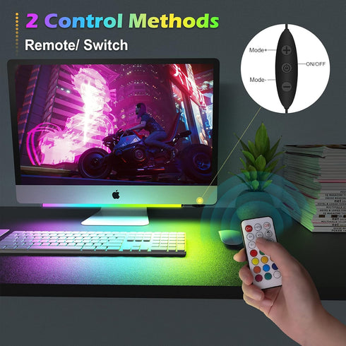 Setup, 5V Desk/PC/Monitor/Computer/Setup/Room WILLED RGB Under Monitor Light Bar, Gaming Lights for Gaming RGB Desk Led