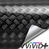 Industrial Utility Diamond Metallic Plate, Chrome Finish Wrap Vinyl Underlayer Sheet for Shelves, Walls, Flooring