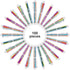 IHPUKIDI 100 Pack 0.5mm 6-in-1 Multicolor Ballpoint Pen, Transparent Barrel Retractable Pens for Office School Supplies
