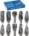 10 Pcs Carbide Burr Set 1/8" Shank Compatible with Dremel Milwaukee Bits Rotary Tools Attachment Kit for Metal, Wood,