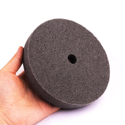 6 Inch Wheel,7P Wheel,180# Fiber Buffing Hardness Fiber Polishing Quick Changed Replacement Pad for Bench Buffer/Bench