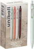 Uniball Zento Gel Ink Rollerball Pens, 12 Black Medium Point Smooth Writing Colored Japanese Pens