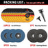 16Pcs 3 inch Cut-Off Wheel Grinding Wheel Flap Discs Kit with 3/8" Arbor 1/4" Stem Mounting Mandrel Die Grinder Accessories Drill Attachment, Metal Stainless Steel Wood Cutting and Grinding