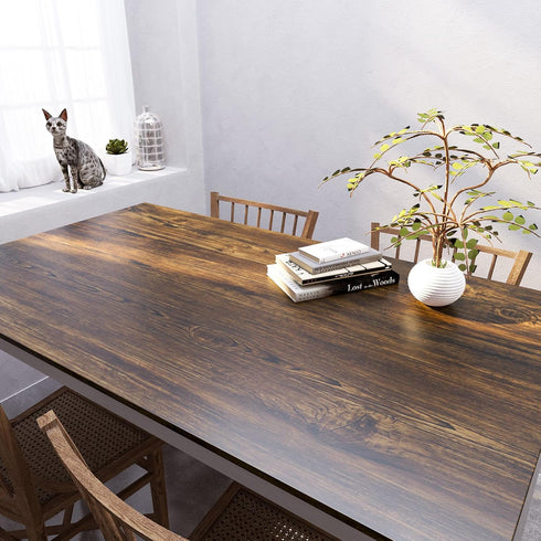 YENHOME Distressed Wood Wallpaper 17.7"x118" Peel and Stick Waterproof Brown Thick Faux Wood Contact Paper