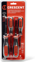 Crescent Diamond Tip Screwdriver Set - 4PC Dual Material Phillips and Slotted Screwdrivers