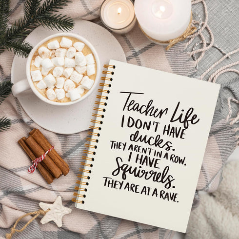 Funny Office Notebook Journal for Teacher Gifts, 5.5x8.3 Hardcover Spiral Notebook, Appreciation Gift for School