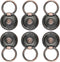6pcs Red Bronze Cabinet Knobs, Vintage Drop Ring Drawer Pulls with Screws for Kitchen Cupboard, Vanity, Nightstand