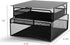 Safco Products Onyx Mesh Deluxe Under Desk Hanging File Organizer, Black, Steel, 2 Compartments