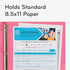 U Brands Poly Performance Artistic Marks 1" Binders, Green, Blue, Pink, Silver Metal O-Rings