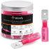 150 PCS Wirefy Male Spade Connectors - Heat Shrink Quick Disconnect Electrical Spade Terminals, Red 22-16 Gauge