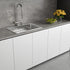 LACHEERY White Stainless Steel Contact Paper, Peel and Stick Metallic Wallpaper for Kitchen & Cabinets