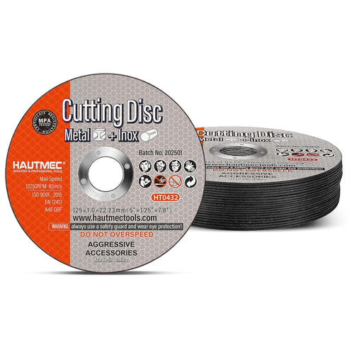 HAUTMEC 5 Inch Cut Off Wheels, 20 Pack - 5" x .04" x 7/8" Thin Metal Cutting Discs for Angle Grinder