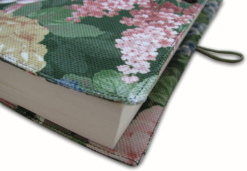 Fabric Novel Book Cover for Adults - Flower Spring Pattern, Washable Padded Case Sleeve Bag, 5.5 x 8.2 x 1.6