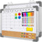 EAONE Double-Sided Magnetic Dry Erase Calendar - 16" X 12" Whiteboard and Cork Board Combo for Office, Kitchen, Home