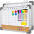 EAONE Double-Sided Magnetic Dry Erase Calendar - 16" X 12" Whiteboard and Cork Board Combo for Office, Kitchen, Home