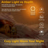 YUNLEX 4 Pack 3-Level Dimmer, Amber Night Light, Dusk to Dawn Sensor, Warm Glare-Free Reflected Glow, Auto On/Off