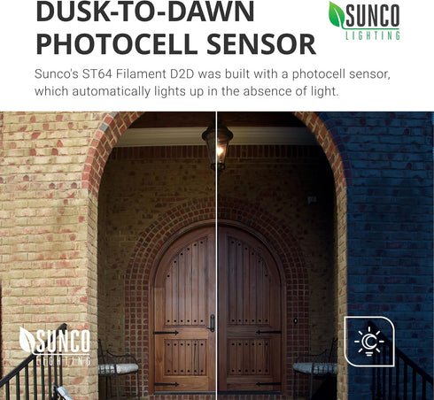 Sunco Lighting 4 Pack LED Edison Light Bulbs, 3000K Warm White, CRI90 7W Equivalent 60W, Vintage Style, E26 Base