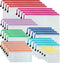 Vuzvuv 34pcs Mesh Zipper Pouch Set - 8 Sizes Plastic Document Pouch with Label Stickers, 8 Colors Waterproof for File,