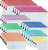 Vuzvuv 34pcs Mesh Zipper Pouch Set - 8 Sizes Plastic Document Pouch with Label Stickers, 8 Colors Waterproof for File,