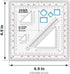 ECOPYBOOK TACTICAL 125x125mm, Ecopybook Flexible GTA NATO Army Protractor, Square Map Military Protractor for Land
